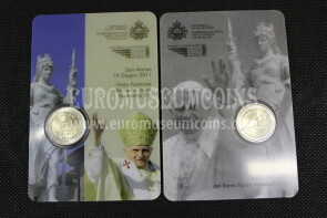 San Marino 2011 Coincard Benedetto XVI con 2 Euro 