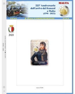 2023 Malta foglio per 2 euro comm. Napoleone ( in coincard )