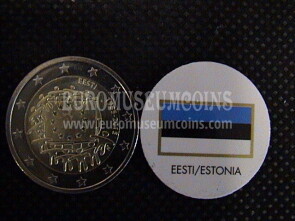 Estonia 2015 Bandiera U.E. 2 Euro commemorativo