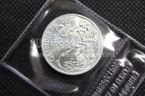 1991 San Marino 1000 Lire Olimpiade di Barcellona argento 