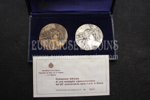 1976 San Marino FAO dittico medaglie