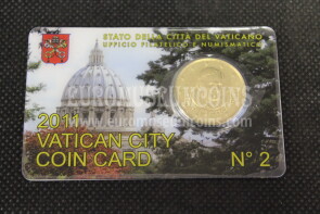 2011 Vaticano 50 centesimi di euro in coincard n° 2