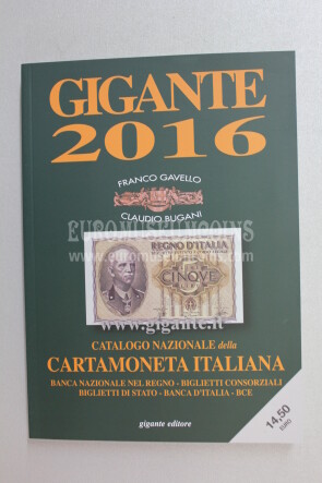 2016 Catalogo Gigante cartamoneta italiana
