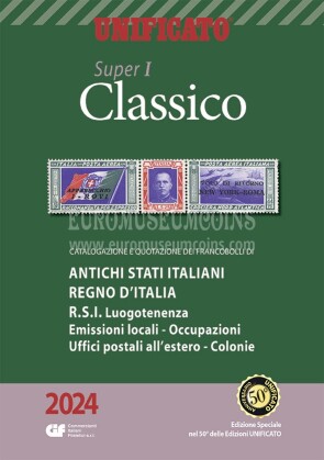 2024 Catalogo Unificato Super 1 Classico francobolli Antichi Stati italiani e Regno d' Italia