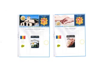 Andorra Fogli aggiornamento Abafil per 2 € commemorativi in coincard