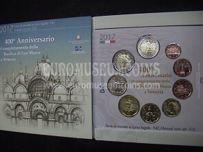 2017 Italia San Marco divisionale con 2 euro commemorativo FDC in folder ufficiale