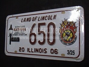 Stati Uniti d' America Illinois Katrina Targa auto da collezione 