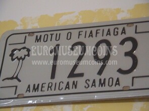 Stati Uniti d' America American Samoa Targa auto da collezione 