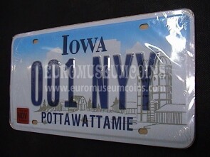 Stati Uniti d' America Iowa Targa auto da collezione 