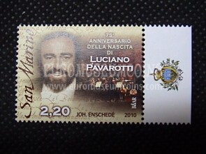 2010 Pavarotti San Marino 1v + appendice Stemma