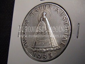 1935 Austria 5 scellini in argento