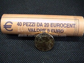 2018 San Marino 20 Centesimi di Euro nuovo conio mint roll