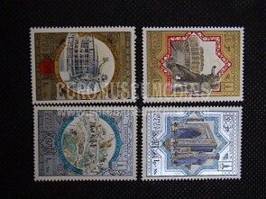 1979 U.R.S.S. 1 serie francobolli : Città Olimpiche ( 4 valori ) 4° serie