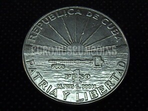 1953 Cuba 1 Peso Jose Marti argento