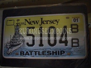 Stati Uniti d' America New Jersey Targa auto da collezione 