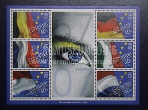2007 Gibilterra foglietto francobolli : Trattati di Roma