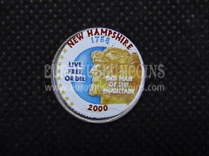 2000 Stati Uniti New Hampshire quarto di dollaro Stati colorato