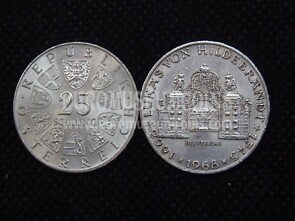 1968 Austria 25 scellini 300° Hildebrandt  in argento proof