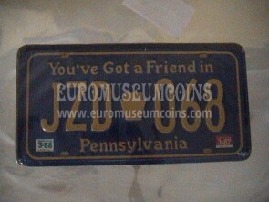 Stati Uniti d' America Pennsylvania Targa auto da collezione 