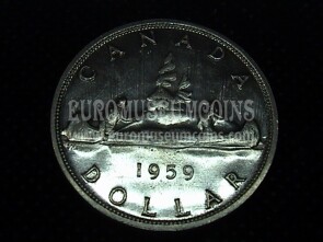 1959 Canada Dollaro Canoa in argento