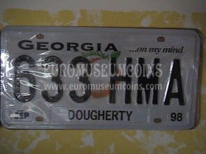 Stati Uniti d' America Georgia Targa auto da collezione 