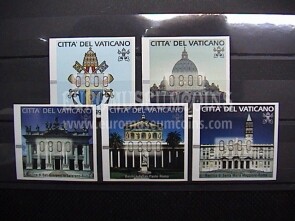 2000 Vaticano Facciate delle Basiliche 5 valori frama