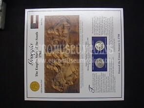 1999 Stati Uniti Georgia 2 quarti di dollaro Stati con francobolli