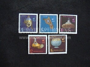 1964 U.R.S.S.francobolli Tesori del Cremlino 5 valori 