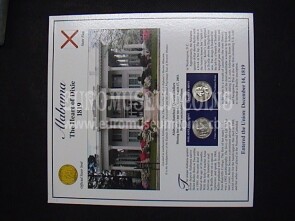 2003 Stati Uniti Alabama 2 quarti di dollaro Stati con francobolli