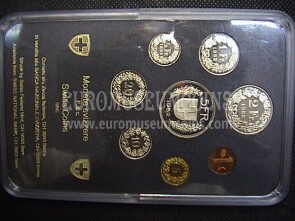 1982 Svizzera serie completa 8 monete FDC in confezione ufficiale