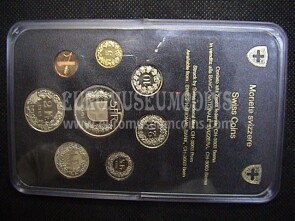 1981 Svizzera serie completa 8 monete FDC in confezione ufficiale