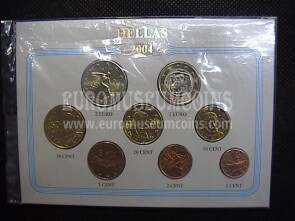 2004 Grecia serie completa 8 monete euro in blister Eurocollection 