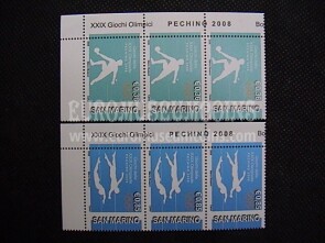 2008 San Marino : Olimpiadi Pechino 36 + 85 cent ( 3 serie )