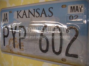 Stati Uniti d' America Kansas Targa auto da collezione 
