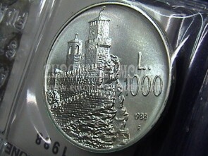 1988 San Marino 1000 Lire argento