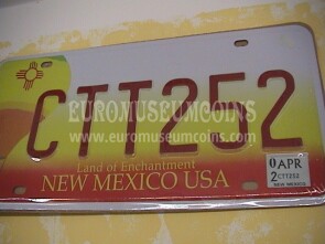 Stati Uniti d' America New Mexico Targa auto da collezione 