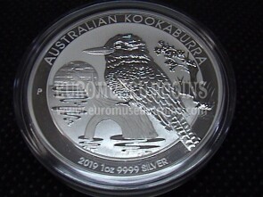 2019 Australia 1 dollaro Kookaburra oz 1 oncia argento