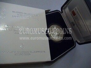 2004 Italia 10 Euro PROOF GENOVA CAPITALE CULTURA EUROPEA in argento con cofanetto  