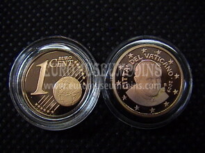 2009 Vaticano eurocent 1 proof da set ufficiale