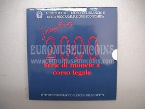 2000 Italia divisionale FDC con il 1000 Lire Giordano Bruno e Caravelle in argento in confezione ufficiale
