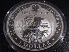 2020 Australia 1 dollaro Kookaburra oz 1 oncia argento