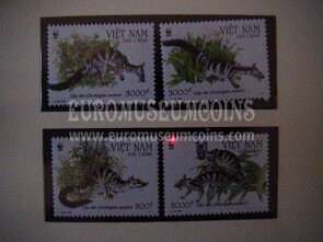 2005 Vietnam serie WWF civetta delle palme di Owston 4 valori