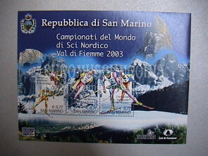 2003 foglietto BF 79 San Marino Campionati del Mondo di Sci Nordico