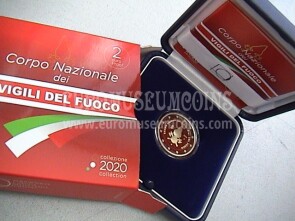 Italia 2020 Vigili del Fuoco 2 euro commemorativo Fs Proof 