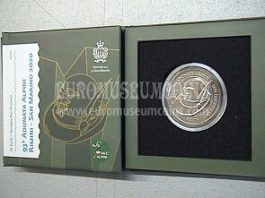 2020 San Marino moneta da 10 euro 93° Adunata Alpini Rimini San Marino in astuccio