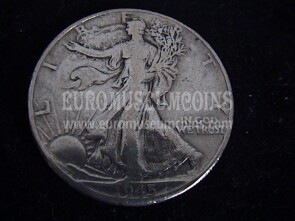 1945 Stati Uniti half dollar Walking Liberty in argento