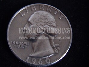 1960 Stati Uniti quarter dollar Washington in argento