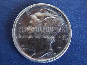 1918 Stati Uniti Mercury dime in argento