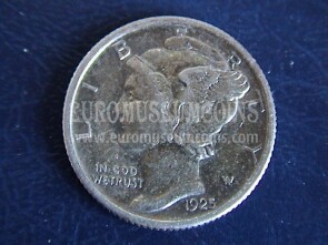1925 Stati Uniti Mercury dime in argento