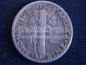 1937 Stati Uniti Mercury dime in argento zecca D